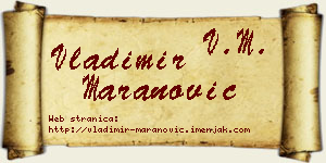 Vladimir Maranović vizit kartica